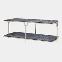 Table basse sculpturale Global Views Usain en argent