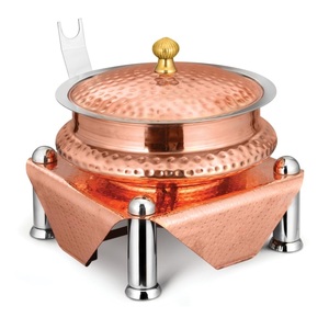 Forme arrondie meilleure qualité finition brillante serveur de nourriture chauffe-plats mariages fête équipement de restauration chauffe-plats chauffe-plats - Product Image 5