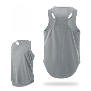 Camiseta sin mangas de fibra de algodón/bambú para hombre de la mejor calidad para correr en verano, Camiseta deportiva transpirable con precio de diseño personalizado - Product Image 6