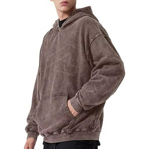 Sudadera con Capucha Personalizada al por Mayor con Logotipo Impreso, de Poliéster/Algodón, Talla Grande, para Invierno, Sudadera Holgada para Hombre - Product Image 5