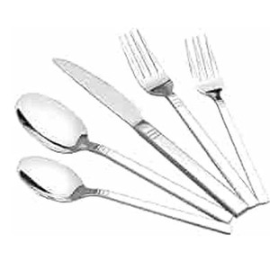 Customize Silver Nickel Plated Stainless Steel Flatware <b>Set</b> <b>Grey</b> Handle Vintage Modern Stylish Design Back School - Product Image 5