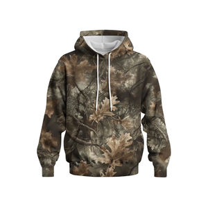 เสื้อฮู้ดดี้และเสื้อสเวตเชิ้ตผู้ชายลายพรางป่าสำหรับล่าสัตว์และตั้งแคมป์ ผลิตจากผ้าฝ้าย รับผลิตตามสั่งขายส่งจากโรงงาน - Product Image 4