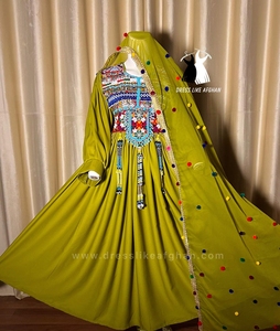 Traditionnel ethnique Vintage Kuchi robe Afghan/Pakistan fête porter multicolore Kochi robe 4020 musulman vêtements accessoire - Product Image 3