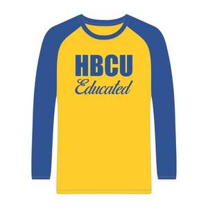 Hbcu เสื้อยืดแขนยาว sgrho Raglan ทางการศึกษาเสื้อยืดผ้าฝ้ายกำมะหยี่สีทองสำหรับคนกรีก Sigma Rho เสื้อยืดแฟชั่น - Product Image 2