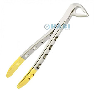 Proveedor de dientes personalizados Alicates de extracción dental anterior inferior con fórceps dentales de medio oro Fórceps de extracción de patrón americano - Product Image 5