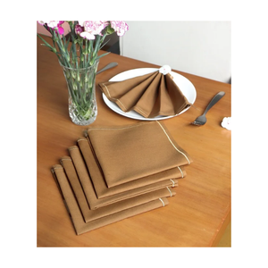 Serviettes en coton beige durable à chevrons, absorption supérieure, couture soignée, conçues pour les restaurants de villégiature et les acheteurs ODM de marques privées - Product Image 4