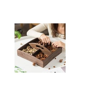 Plateau à fruits secs en bois de haute qualité avec couvercle et vaisselle, utilisation pour décorer le plateau à fruits secs en bois au meilleur prix - Product Image 5
