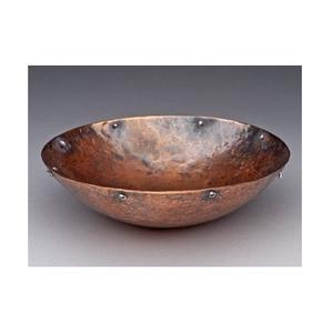 Cuenco de Spa de pie Simple de cobre metálico con mango, cuenco decorativo de cobre puro de Metal con mango lateral con latón - Product Image 1