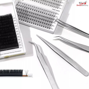 Pointed Stainless Steel False Lash Tweezers for <b>Eyelash</b> <b>Applicator</b> Volume <b>Eyelash</b> Extension Tweezers - Product Image 5