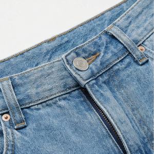 Pantalons en jean larges et décontractés pour femmes, en coton, couleur personnalisée, respirants, durables, lavage vintage, prix raisonnable, taille plus, mode - Product Image 4