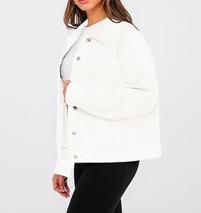 Wholesale Custom Manufacturing Denim Jackets Unisex Winter Zipper Casual Hooded Premium Quality <b>Crop</b> <b>Top</b> Jeans Denim Jacket - Product Image 3