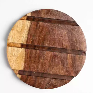 แผ่นรองแก้วทำจากไม้อะคาเซียแผ่นรองแก้วทำจากไม้ธรรมชาติสำหรับตกแต่งโต๊ะเป็นมิตรกับสิ่งแวดล้อม - Product Image 6