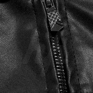 Veste en cuir décontractée pour homme de la meilleure qualité pour l'hiver, design ajusté avec col montant, coupe-vent, respirante, haut de gamme - Product Image 6