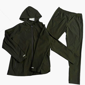 Conjunto de chándal de invierno con cordón 2 en 1 unisex Cuello con capucha transpirable informal de alta calidad Logotipo personalizado Impreso Venta en línea - Product Image 3