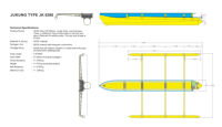 Bateau Jukung Insubmersible AQT JK6388 en polyéthylène haute densité (PEHD) avec une capacité de 8 personnes