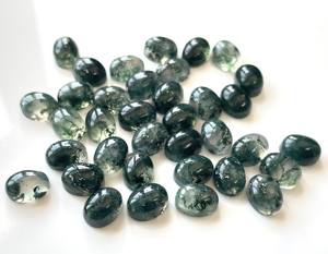 Agate de mousse naturelle de qualité AAA Cabochon ovale 5x7mm de qualité supérieure-Cabochon ovale en agate de mousse en vrac - Product Image 4