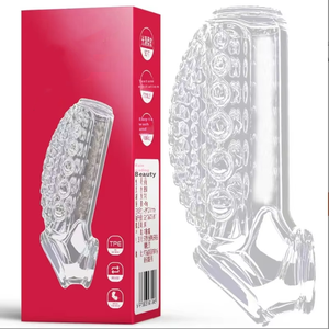 Préservatif Cristal Réutilisable en Gros avec Picots et Dents de Loup, Allongé et Épaissi pour Hommes - Product Image 4