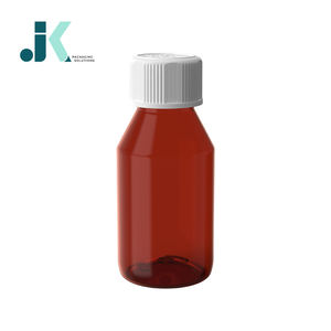 ขวดน้ำเชื่อมทรงกลม PET ขนาด 100 มล. พร้อมฝา CR สีเหลืองอำพัน ราคาดีที่สุด บริการ OEM ODM โรงงานเวียดนาม - M0772 - Product Image 2