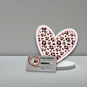 Nouvelle tendance, plaque magnétique en acrylique à motif cœur rose et noir, extension de cils solide, logo personnalisé, outil de beauté papillon - Product Image 4