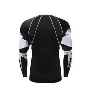 Rash Guard de qualité supérieure OEM pour hommes, imprimé par sublimation, en spandex, pour la salle de sport, le fitness, le surf, la plongée, chemises de compression - Product Image 4