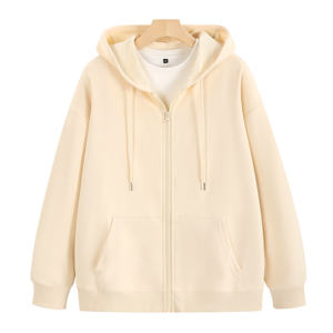 Vente en gros Sweatshirts vierges en coton polyester épais Sweatshirts à capuche avec fermeture éclair et broderie pour hommes poids lourd surdimensionné pour hommes - Product Image 4