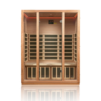 Cabine de sauna infrarouge lointain à faible EMF en bois de pruche, écologique, pour bien-être et spa, idéale pour chambre moderne ou appartement, 1 à 6 personnes