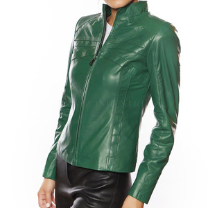 Chaquetas de cuero para mujer de Pakistán Chaquetas de cuero de moda para mujer de alta calidad Cuero de piel de oveja original Tamaño personalizado - Product Image 2