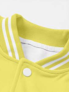 Veste de baseball pour hommes de grande taille logo personnalisé couleur unie vente en gros vestes Lettermen vierges - Product Image 2