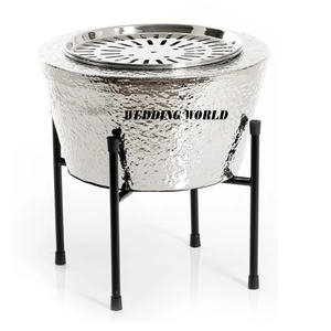 Chauffage Dua en métal nickelé de qualité supérieure fait à la main Designer Dallah chauffage vente chaude forme ronde en gros théière chauffage - Product Image 3