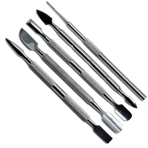Stainless Steel Highest Quality Customized Logo Print Best 5 Pcs Manicure Cuticle Pushers Set BY INNOVAMED