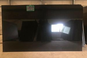 Latest Collection Premium Modern Big Slab Absolute Black Indian Granite Stone Slab Polished Bulk Quantity Price for Sale - Product Image 2