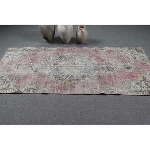 พรมวินเทจสไตล์ตุรกี ขนาด 3.6x8.2 ฟุต (110x250 ซม.) ลายต้นไม้และพืชสีแดง - Product Image 3