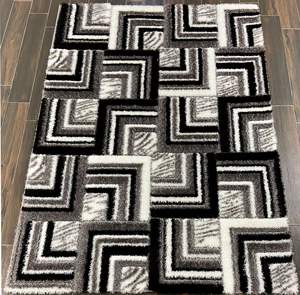 Alfombra Adiva de Alta Calidad, Tejida a Máquina, de Pelo Largo, Rectangular, Jacquard, de Poliéster Turco, para Sala de Estar, Dormitorio - Product Image 1