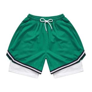 Pantalones cortos de seda de hielo de verano con diseño personalizado bordado de logotipo impreso, pantalones cortos deportivos informales ultra sueltos de marca de moda para hombre - Product Image 4