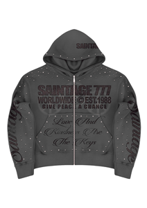 Sudadera Premium de Estilo Urbano con Bordado Personalizado Detallado y Pedrería, Sudadera Extra Grande con Hombros Caídos - Product Image 6
