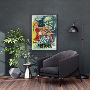 Póster de lienzo Art Deco Blue Angel para decoración de pared - Product Image 1