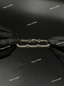 <b>Black</b> Stone Center Tennis <b>Bracelet</b> Silver Finish Elegant Link <b>Bracelet</b> For <b>Women</b> Party Wear Classic Diamond Look Jewelry - Product Image 3