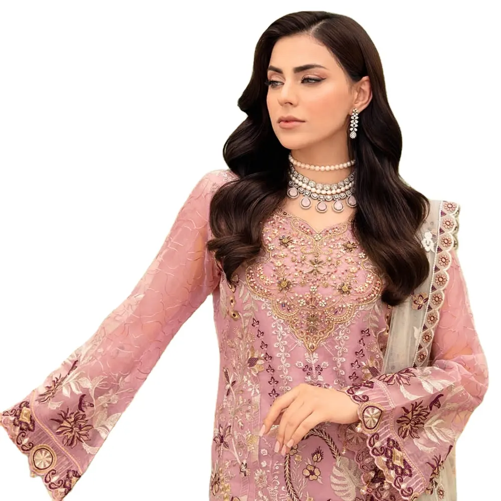 Party Dresses Boutique Suits Stylish and Beautiful Organza Dresses 3 Piece Suits by Ramsha MINHAL 9 Indian and Pakistan Clothing