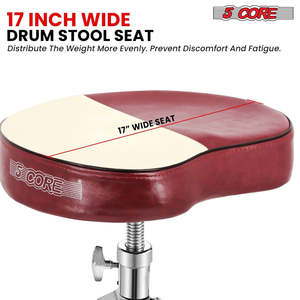 5 Core Drum Throne 4 <b>Padded</b> Guitar <b>Stool</b> Drummer Chair Adjustable Musician Seat - Product Image 3