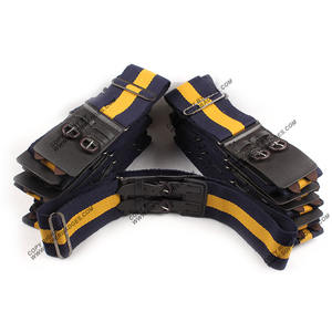 General Staff Woven Webbing Stable Belt with Brass <b>Buckle</b> High Quality Brass or Leather <b>Straps</b> Adjustable Waist - Product Image 1