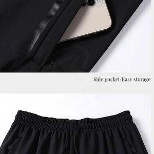 Conjunto Deportivo Casual de Verano para Hombre, Talla Grande, con Cierre Completo, 100% Algodón, Transpirable, Pantalones Deportivos, Venta al Por Mayor - Product Image 5