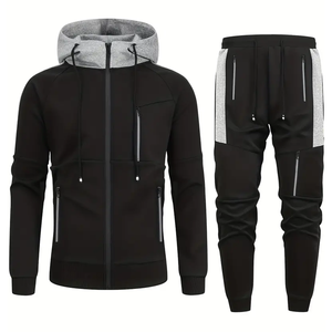 Chándal estampado con capucha para hombre al por mayor, ropa deportiva con logotipo personalizado, chándal para correr de alta calidad - Product Image 1