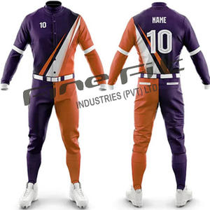 Uniforme de Béisbol Personalizado al por Mayor para Hombre, Transpirable, 100% Poliéster, Jersey y Pantalones, Conjunto Completo, Colores y Logotipo Personalizados - Product Image 1