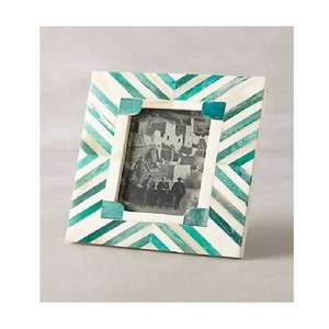 Cadre photo carré en os incrusté, style moderne, décoration intérieure pour salon, accessoires muraux, cadeaux décoratifs - Product Image 3