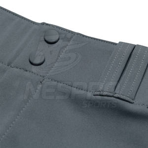 Fabricant pakistanais pantalon de baseball boutonné couleur unie respirant 100% polyester personnalisable de haute qualité - Product Image 6