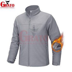 Men's Lightweight High Quality Water-Resistant Breathable Softshell Formal Embroidered <b>Jacket</b> Cotton/Polyester <b>Fleece</b> <b>Lining</b> - Product Image 1