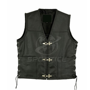 Gilet d'hiver moderne en cuir pour homme, décontracté, avec design respirant et écologique, boutons dissimulés sur le devant, coupe confortable, vêtement d'extérieur - Product Image 4