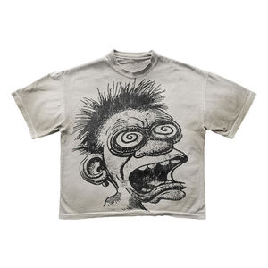 OEM T-shirt épais en vrac surdimensionné Impression du logo personnalisé T-shirt uni à manches courtes en coton vierge grande taille T-shirts pour hommes - Product Image 3