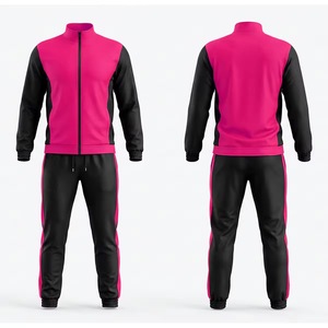 Men Blue Black Color Blocking Tracksuit Full Sleeve Zipper Closure Regular Fit Side Pockets Sporty Casual Autumn Wear - Product Image 2