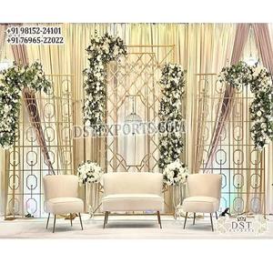 เทียนเวทีแต่งงานแบบหรูหราผนังด้านหลังเชิงเทียนติดผนังงานปาร์ตี้งานต้อนรับพิเศษเชิงเทียนโลหะติดผนังสำหรับเวทีแต่งงานแบบแคนาดา - Product Image 1